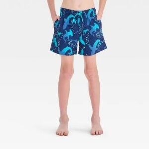 Cat & Jack Kids Swim Trunks - Blue and Teal